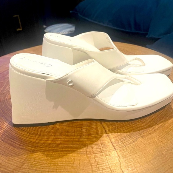 Circus- Sam Edleman- MOIRA- White Wedge Sandals 9.5 M New w/o Box- never worn - Picture 2 of 7